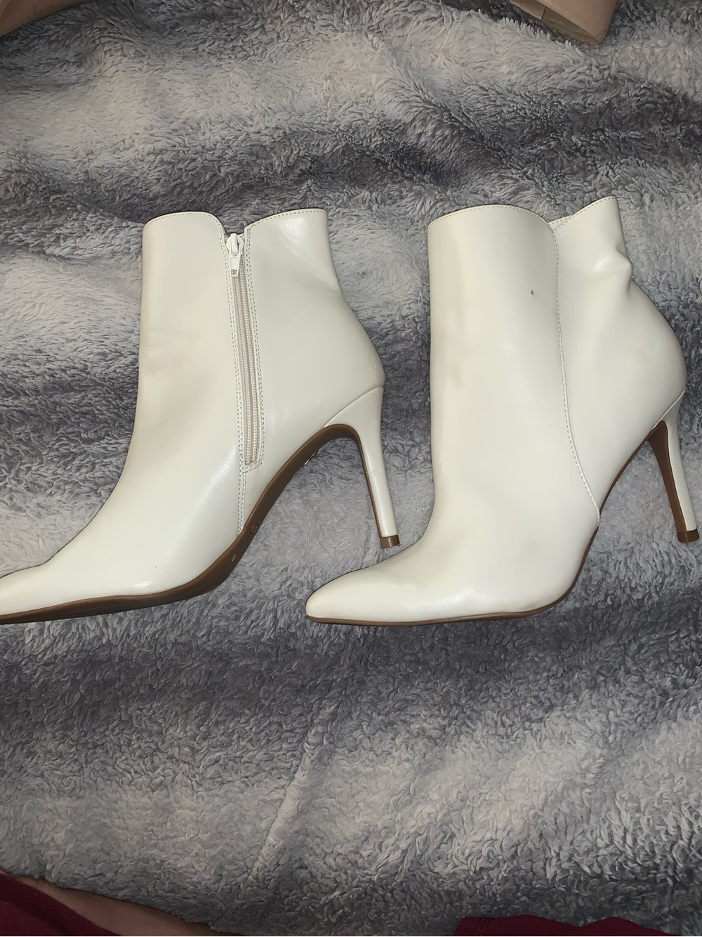 Nine West Chic Cream Heeled Boots